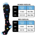 Elite wholesale colorful custom print knee high compression sport socks for women